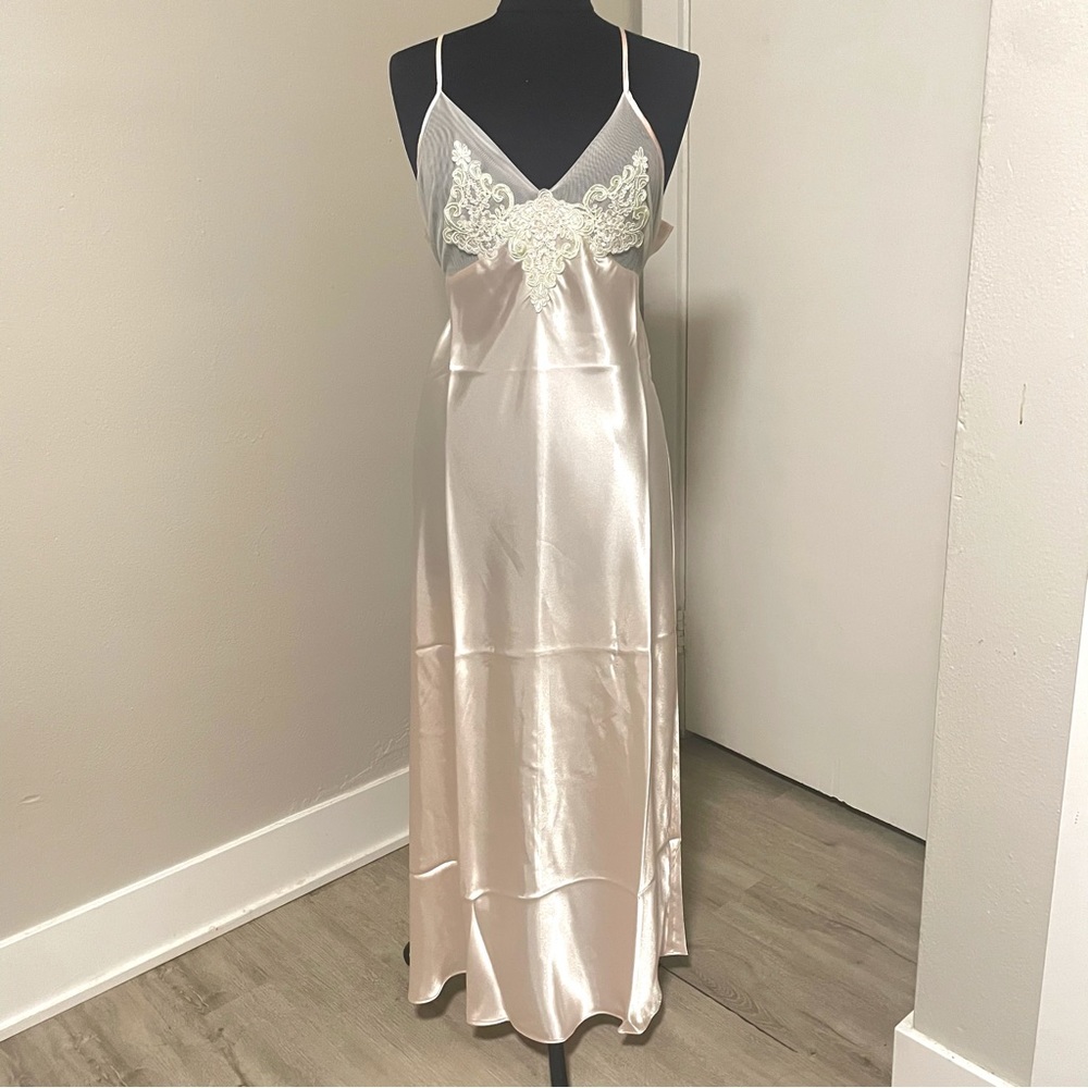 Delicates Long Pink Nightgown Slip Dress
